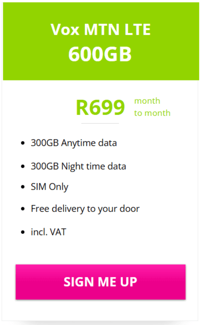 600GB Vox MTN LTE