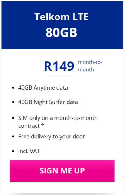 Telkom LTE 80GB Package