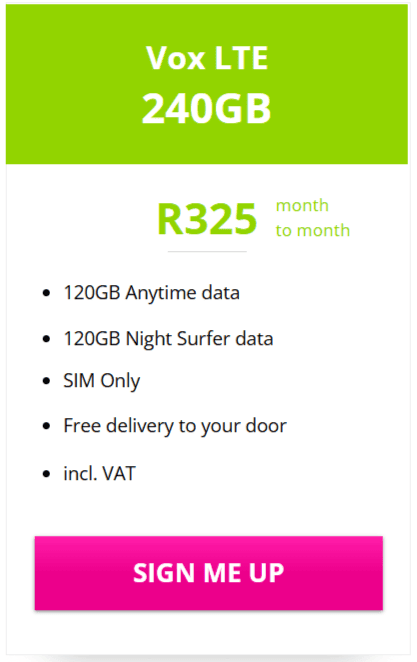 Vox LTE 120GB Package