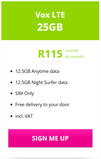 Vox LTE 12.5GB Package