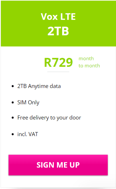Vox LTE 2TB Package