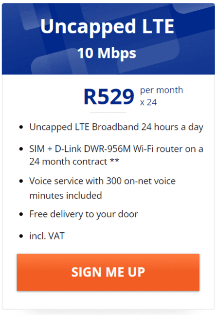 Telkom Uncapped LTE SIM & Router 