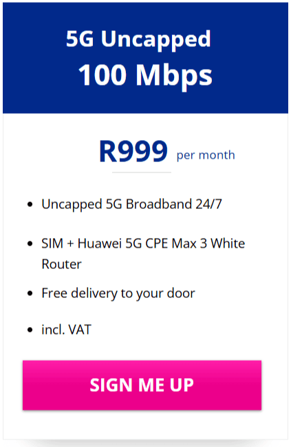Telkom 5G 100Mbps Package