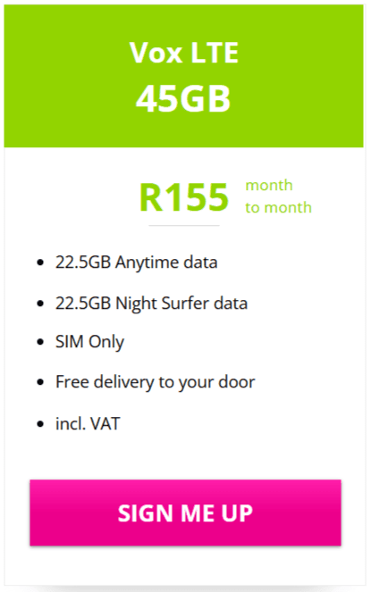 Vox LTE 22.5GB Package
