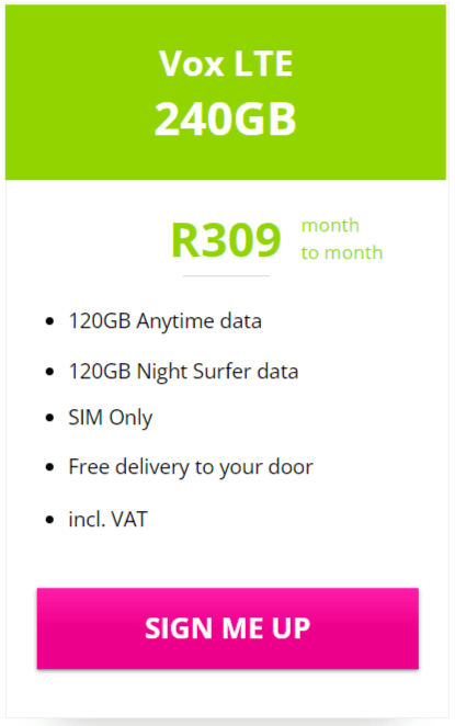 Vox LTE 120GB Package