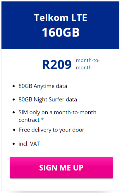 Telkom LTE 160GB Package
