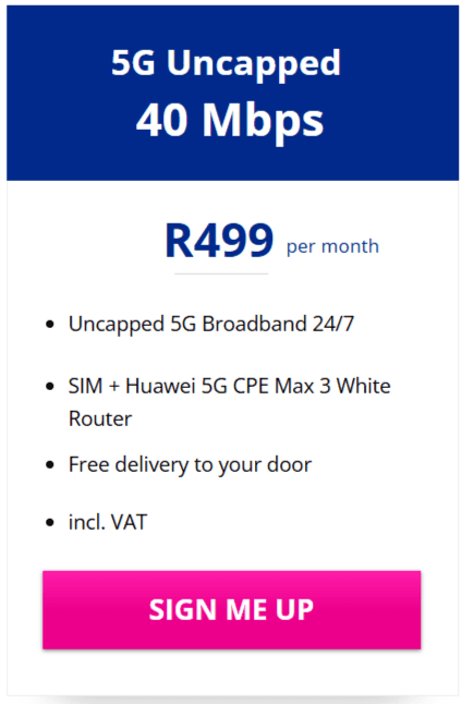 Telkom 5G 40Mbps Package