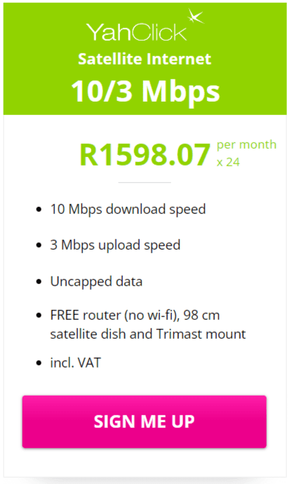 Yahclick Satellite Excluding Voice