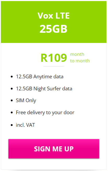 Vox LTE 12.5GB Package