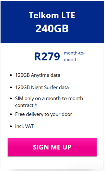 Telkom LTE 240GB Package