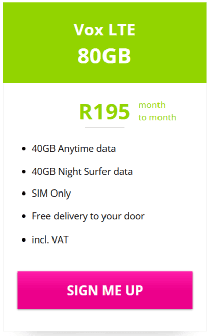 Vox LTE 40GB Package