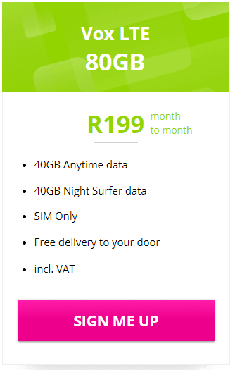 Vox LTE 40GB Package