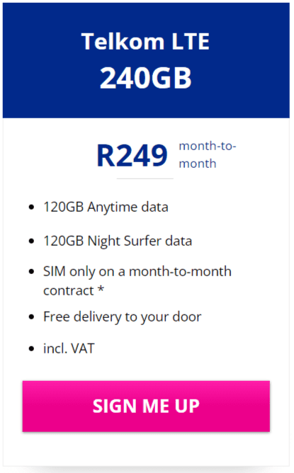 Telkom LTE 240GB Package