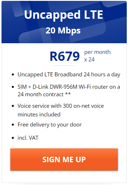 Telkom Uncapped LTE SIM & Router 