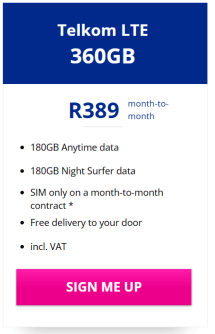 Telkom LTE 360GB Package