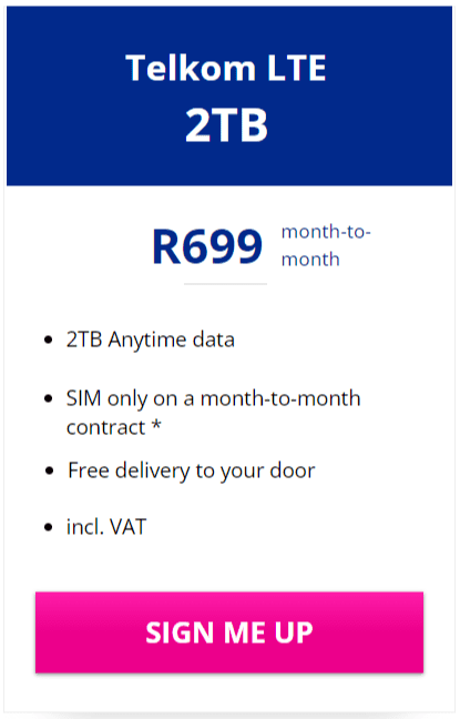 Telkom LTE 2TB Package