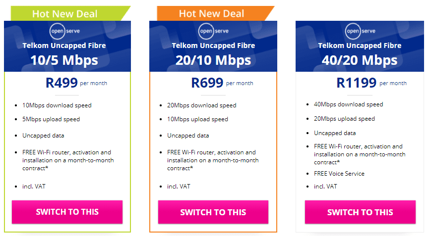 Telkom is discontinuing its copper line based ADSL service, easily migrate to Telkom Fibre