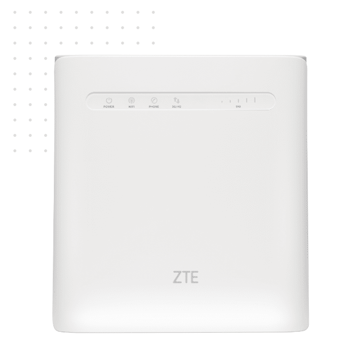 A Vox ZTE MF286C Wi-Fi router can be added on to your Vox MTN LTE internet package if you require one