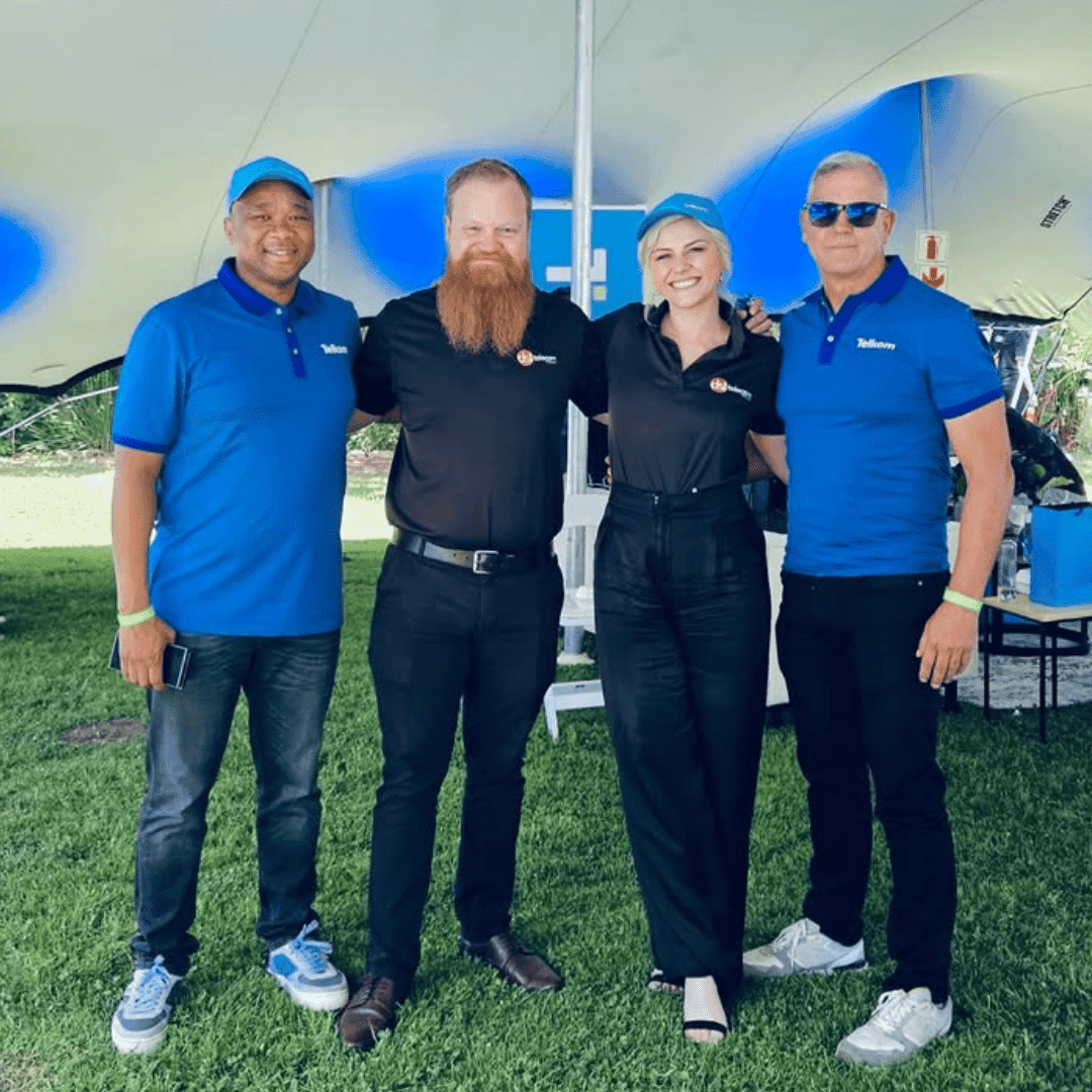 Emily and Gerhard from DSL Telecom at the Telkom Summer Roadshow