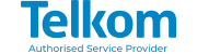 Logo of Telkom. DSL Telecom is an Authorised Telkom Service Provider.