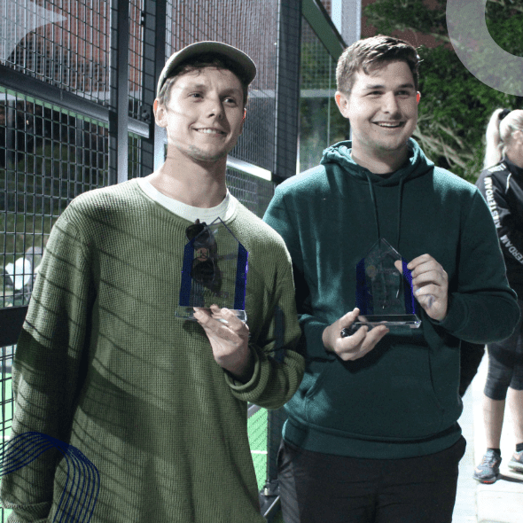 The DSL Telecom's winning padel tennis tournament team 