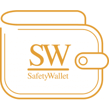 Safety Wallet's logo, a client of DSL Telecom who has Zoho Software Licenses