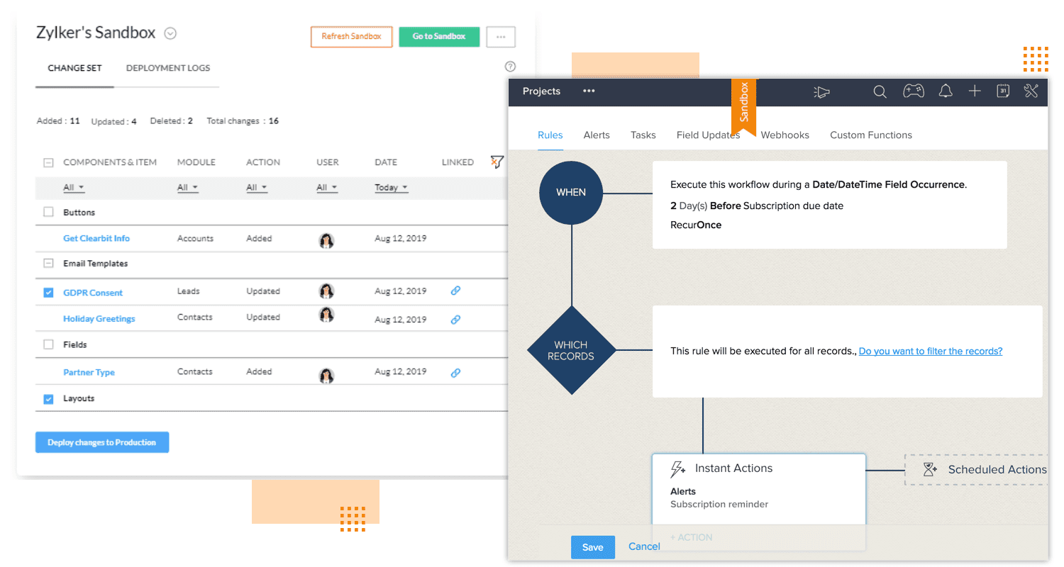 Zoho CRM Sandbox is now available on Zoho's CRM trial edition