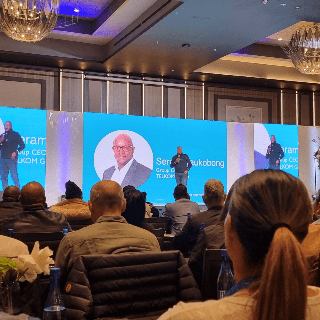 A guest speaker at the Telkom's dealer conference