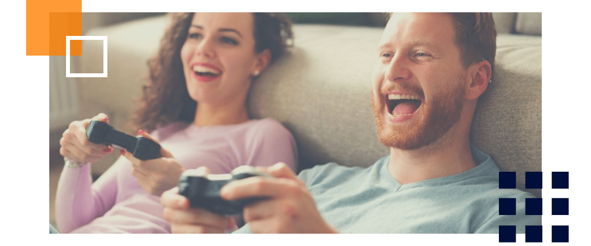 A couple gaming with their Telkom Uncapped LTE