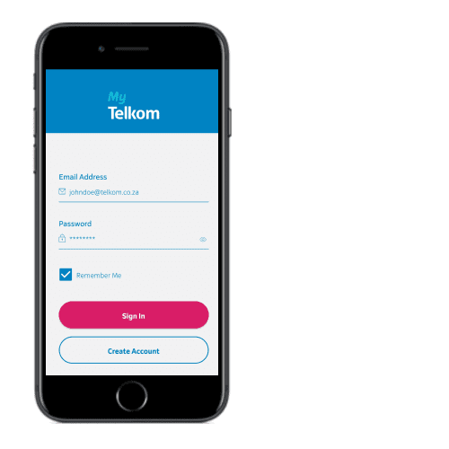 Sign In to the Telkom app to manage your Telkom account
