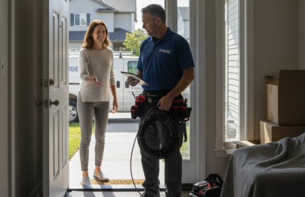 Technician performing free on-site Telkom fibre installation for home or business internet setup