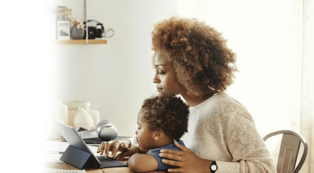 A lady checking her emails using her Telkom mobile data package