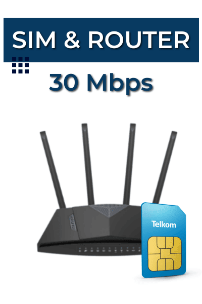 The Sim Card and router included in the Telkom Uncapped LTE Deal