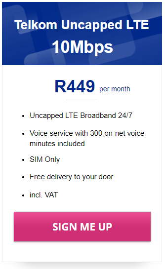 Telkom LTE 10Mbps Package