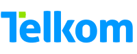 Telkom logo representing fast, reliable mobile data and LTE wireless internet services across South Africa.