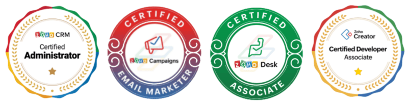 DSL Telecom's Zoho Certifications