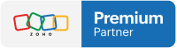 Zoho Premium Partner badge showcasing DSL Telecom’s official partner status