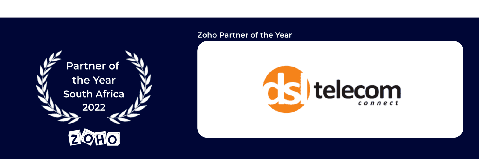 DSL Telecom awarded with Zoho Partner of the Year South Africa 2022