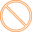 Icon showing no monthly line rental or hidden telecom fees
