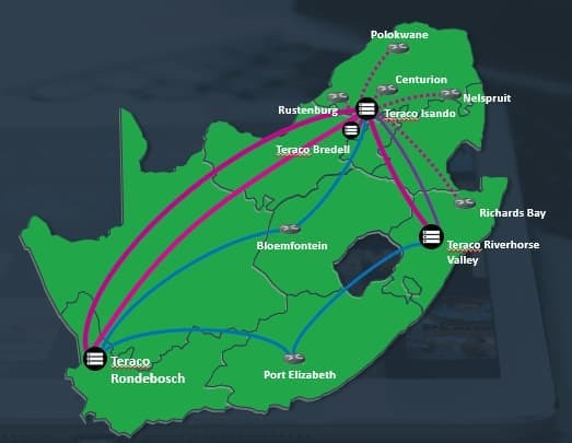 Vox Business Fibre national coverage map showing fibre availability in my area and high-speed fibre network reach across South Africa