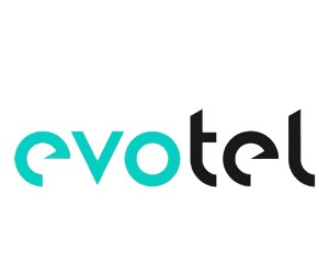 Logo of Evotel, one of Vox's fibre network partners