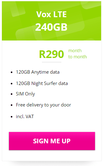 Vox LTE 120GB Package