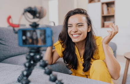 Teenager live streaming content with Vox TT Connect’s stable fibre internet connection in South Africa