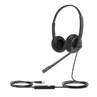 A dual-earpiece headset, the Yealink UH34 Duo