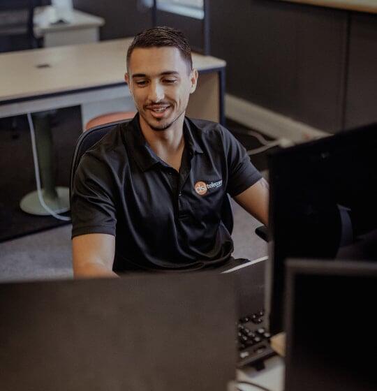 DSL Telecom consultant using Zoho software to assist a client in South Africa.