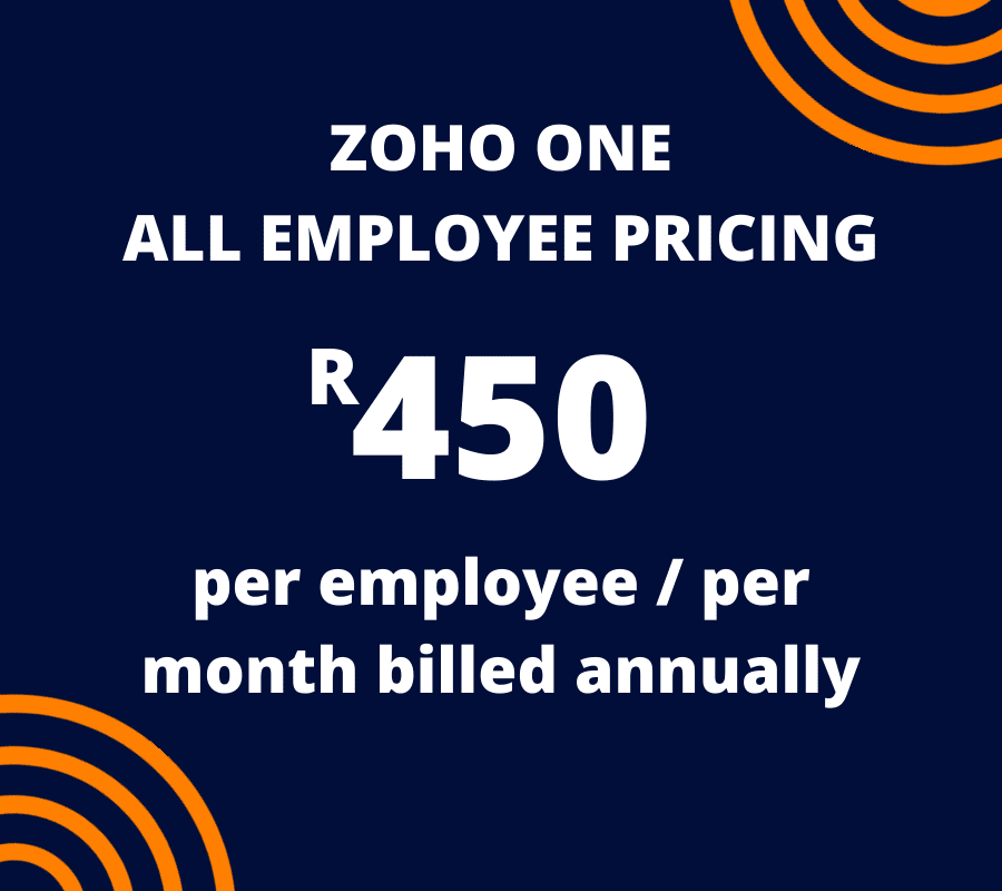 Zoho One costs R450 per user per month