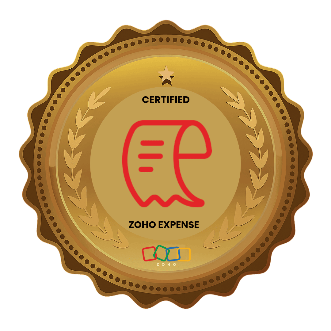 Zoho Expense logo. DSL Telecom supports streamlined expense management with Zoho Expense.