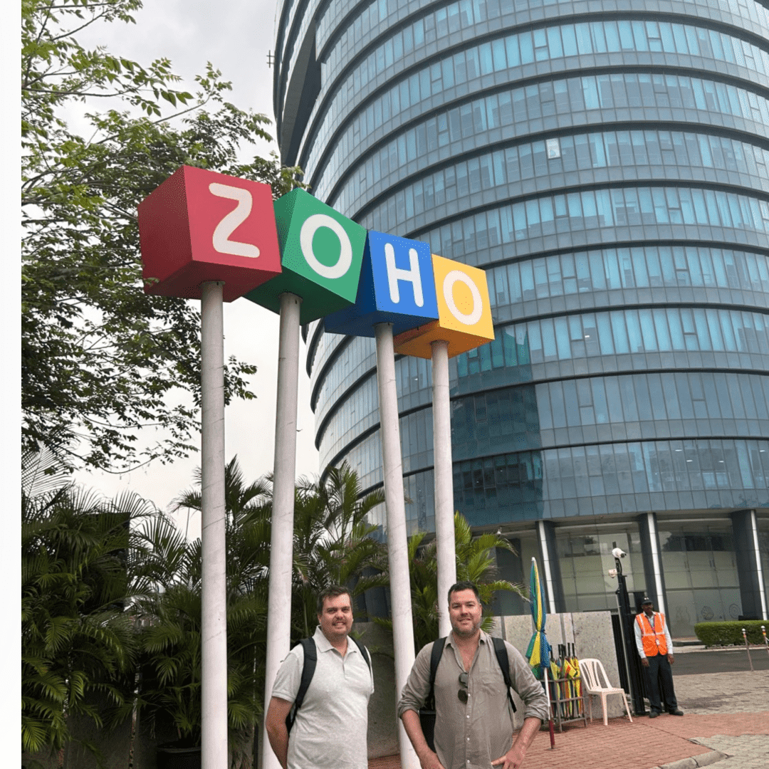 DSL Telecom's Managing Director and Technical Director at Zoho's headquaters in Chennai