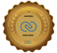 Zoho CRM badge showcasing DSL Telecom’s expertise in CRM implementation and support.