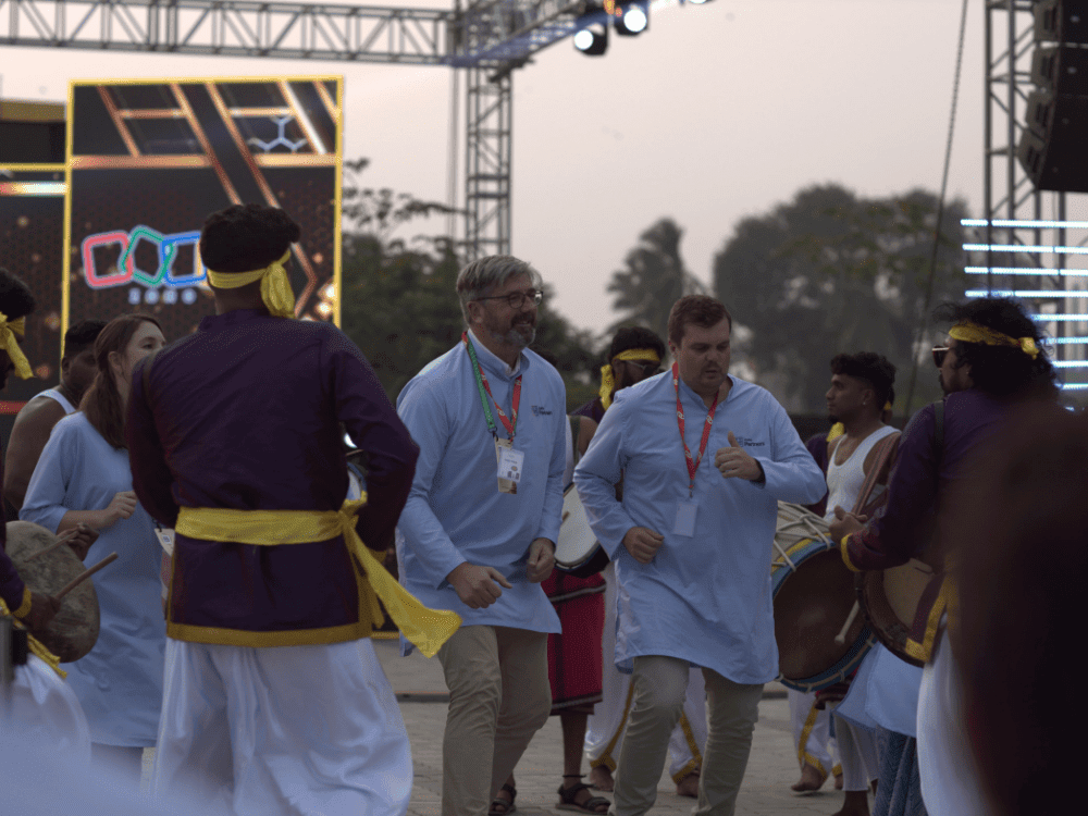 Paul enjoying the festivities at the Pongal celebration